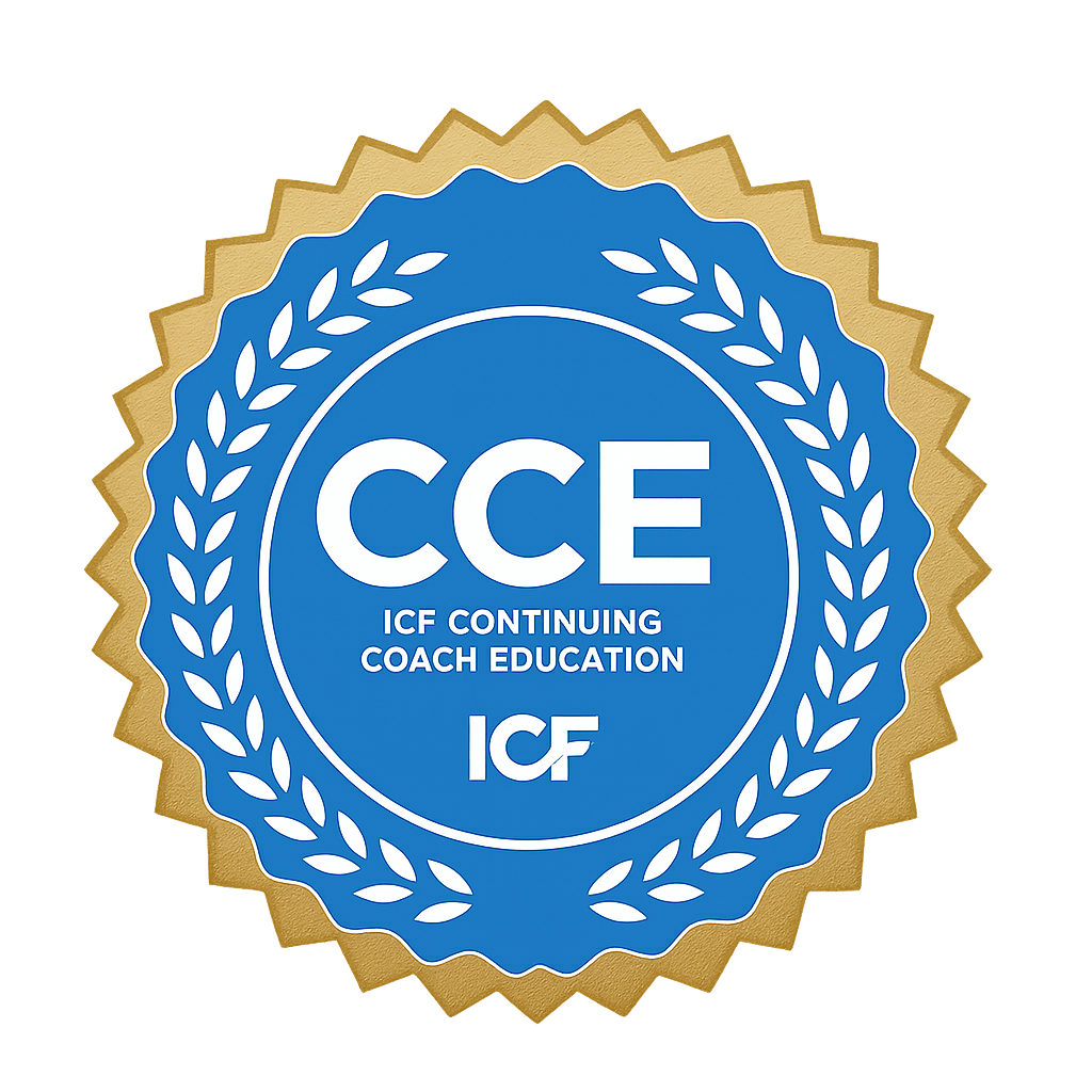 ICF CCE badge (provider-stated)